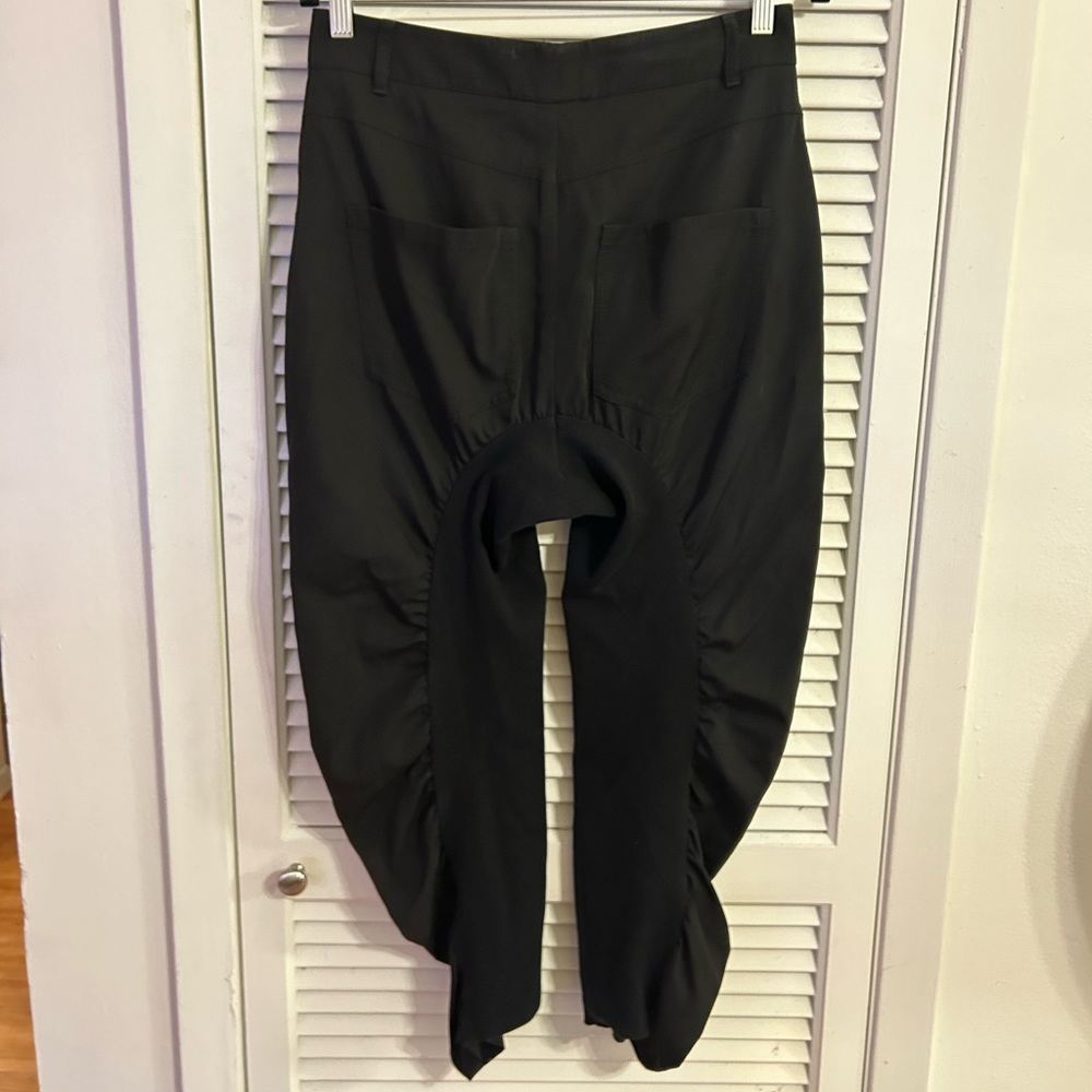 Stella McCartney Tina Ruched Wool and Cotton Pants in Black, Size 40 (US 4-6) - Picture 5 of 15